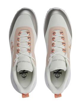 Sapatilhas Calvin Klein Low Lace Branco para Mulher.