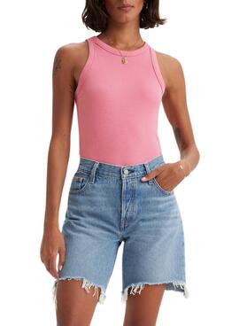 Top Levis Dreamy Tank Rosa Para Mulher