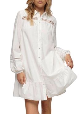 Vestido Superdry Lace Mix Branco Para Mulher