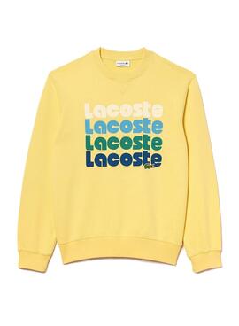 Moletom Lacoste Logo Retro Amarelo para Homem