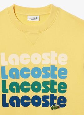 Moletom Lacoste Logo Retro Amarelo para Homem