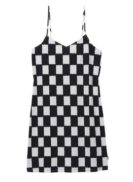 Vestido Vans Venton Checker Branco e Preto Para Mulher