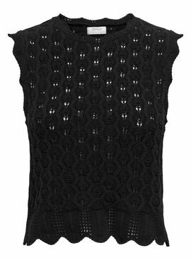 Top Apenas Luna Crochet Preto Para Mulher