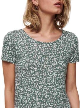 Vestido Only Bera Back Lace Verde para Mulher