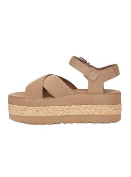 Sandálias UGG Aubrey Bege Tornozelo para Mulher.