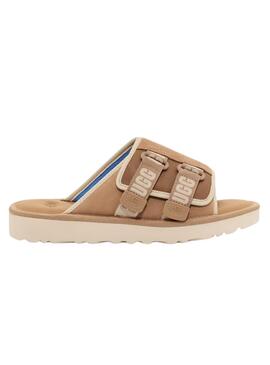 Sandálias UGG Goldencoast Strap Slide Bege para Homem