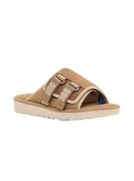 Sandálias UGG Goldencoast Strap Slide Bege para Homem