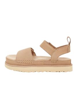 Sandálias Ugg Goldenstar Bege Para Mulher.