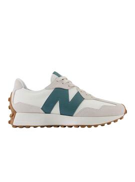 Sapatilhas New Balance 327 branco e verde para mulher.