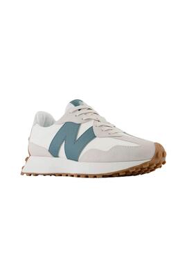 Sapatilhas New Balance 327 branco e verde para mulher.