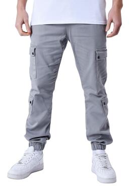 Calça Project x Paris Cargo Cortada Cinza para Homens
