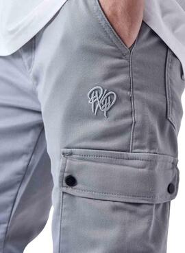 Calça Project x Paris Cargo Cortada Cinza para Homens
