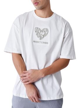 Camiseta Project x Paris Love Branca para Homem