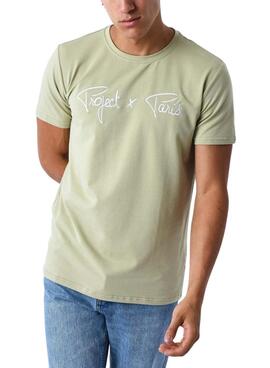 Camiseta Project x Paris Bordado Verde para Homens e Mulheres.