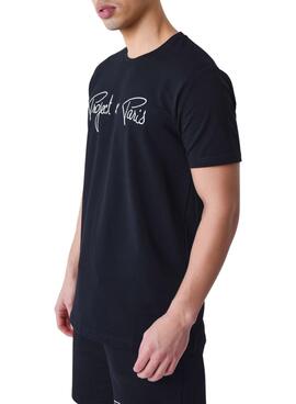 Camiseta Project x Paris Bordado Preto para Homens.