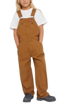 Macacão Dickies Duck Rib Rinsed Marrom Para Menina