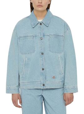 Jaqueta Dickies Herndon Jacket Denim Azul Para Mulher