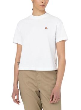 Camiseta Dickies Oakport Boxy Branca para Mulher.