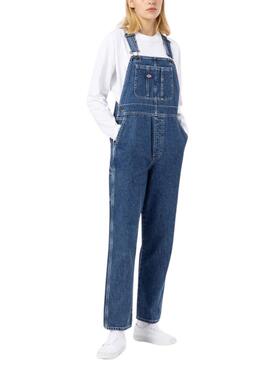 Overall Dickies Classic Denim Azul Para Mulher.