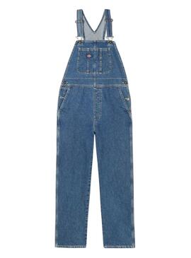 Overall Dickies Classic Denim Azul Para Mulher.