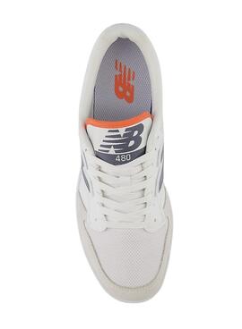 Sapatos New Balance 480 Branco Cinza para Homem
