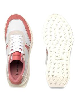 Sapatilhas Lacoste L-Spin Deluxe em couro para mulher.