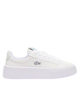 Sapatilhas Lacoste Carnaby Plat Branco para Mulher.