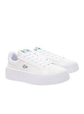 Sapatilhas Lacoste Carnaby Plat Branco para Mulher.