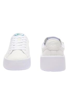 Sapatilhas Lacoste Carnaby Plat Branco para Mulher.