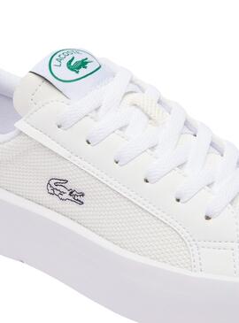 Sapatilhas Lacoste Carnaby Plat Branco para Mulher.