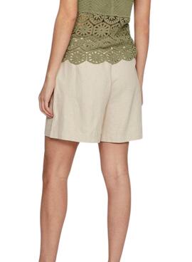 Shorts Vila Jolanda Bege para Mulher.