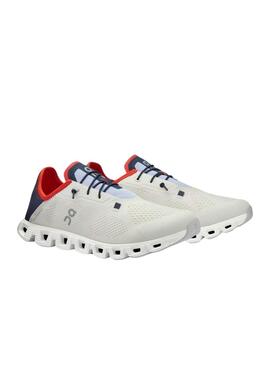 Sapatilhas On Cloud 5 Branco e Azul Para Homem