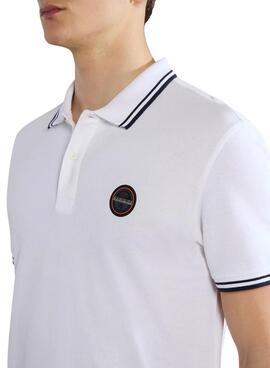 Camisa polo Napapijri E-Macas branca para homem