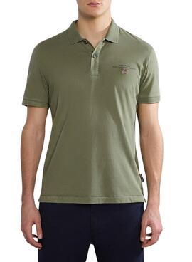 Camisa Polo Napapijri Elbas Verde Para Homem