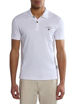 Camisa Polo Napapijri Elbas Branca Para Homens