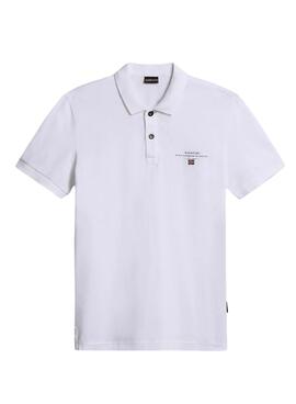 Camisa Polo Napapijri Elbas Branca Para Homens