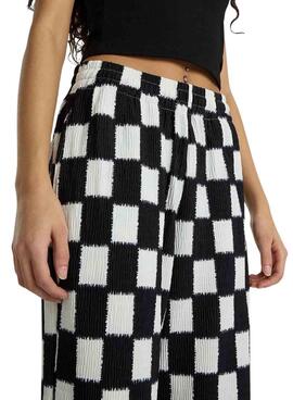 Calça Vans Benton Checker Branco e Preto para Mulher.