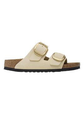 Sandálias Birkenstock Arizona Fivela Bege para Mulher.