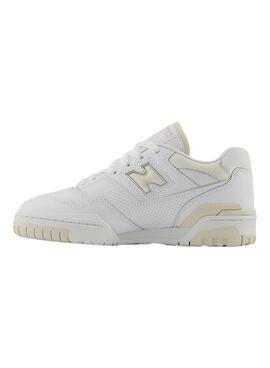 Sapatilhas New Balance 550 Branco Bege Para Mulher.