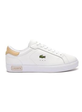 Sapatilhas Lacoste Powercourt Branco Bege Mulher