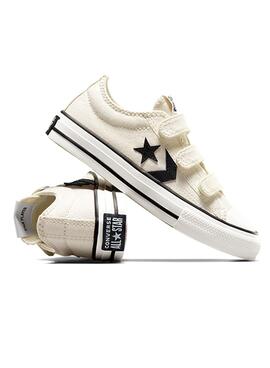 Tênis Star Player Easy-On Bege para Crianças