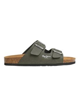 Sandálias Pepe Jeans Kansas Verde para Homem.
