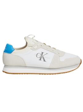Sapatos Calvin Klein Runner Sock Lace Up Branco