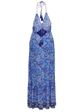 Vestido Only Veneda Azul Para Mulher