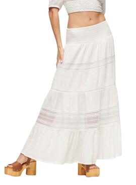 Saia Superdry Ibiza Maxi Branca Para Mulher
