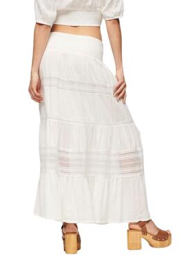 Saia Superdry Ibiza Maxi Branca Para Mulher