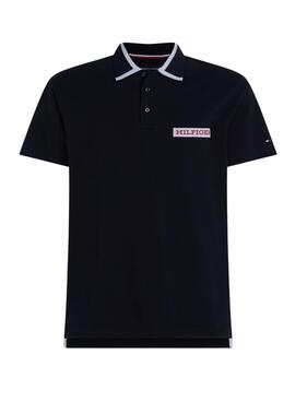 Camisa Polo Tommy Hilfiger Bordada Marinha para Homens