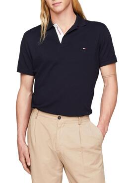 Camisa Polo Tommy Hilfiger Monotipo Marinho Para Homem