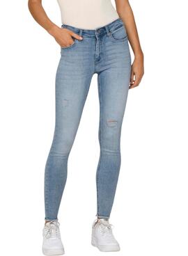 Calça jeans ONLY Blush Mid Azul para Mulher.