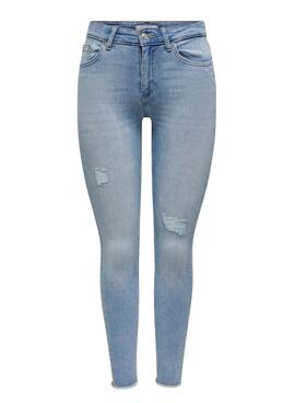 Calça jeans ONLY Blush Mid Azul para Mulher.